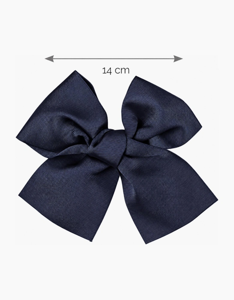 Girls Navy 480 14cm Bow Hair Clip