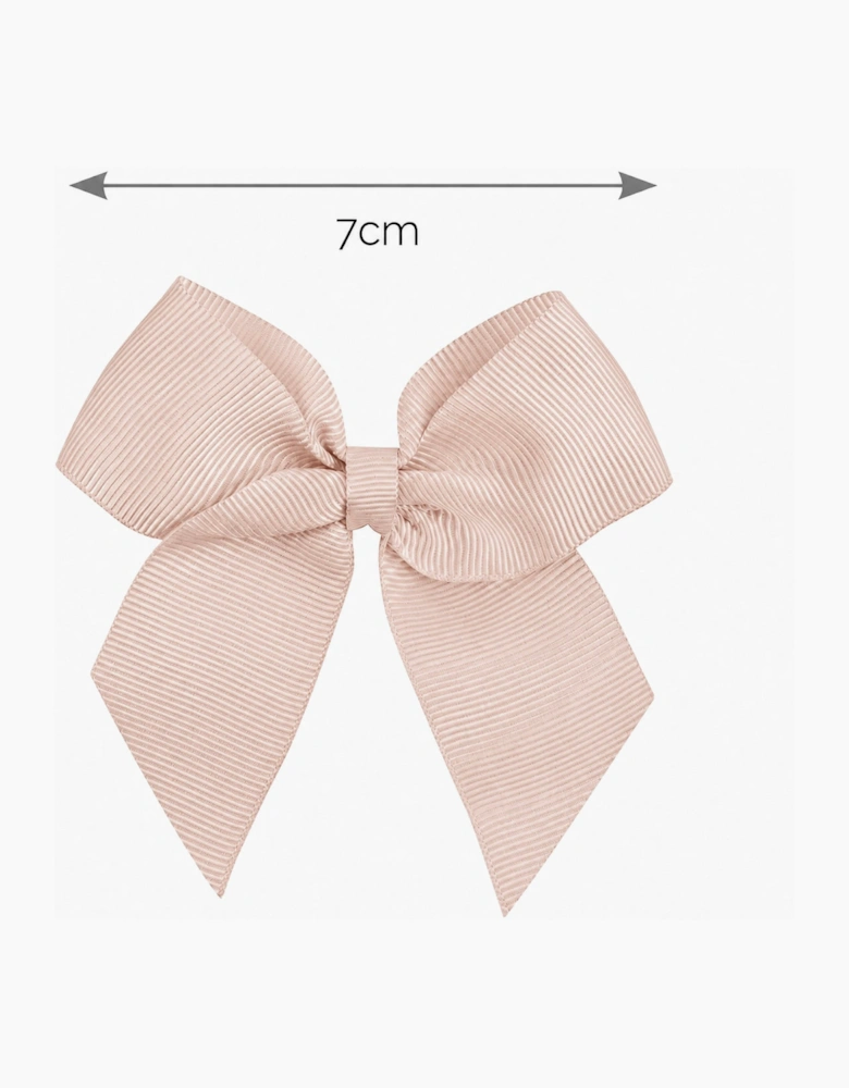 Girls Nude Pink 674 7cm Bow Hair Clip