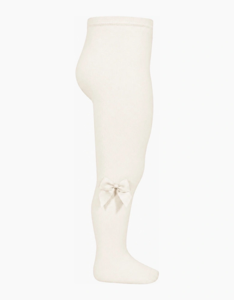 Girls Cream 303 Bow Tights