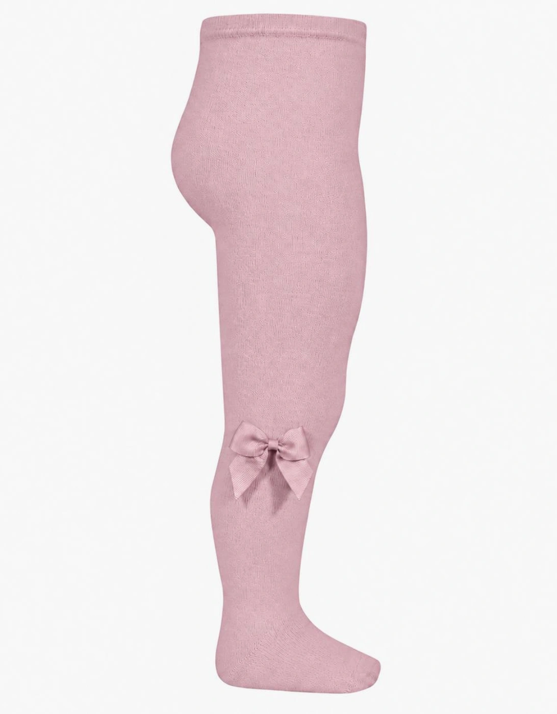 Girls Dusty Pink 526 Bow Tights