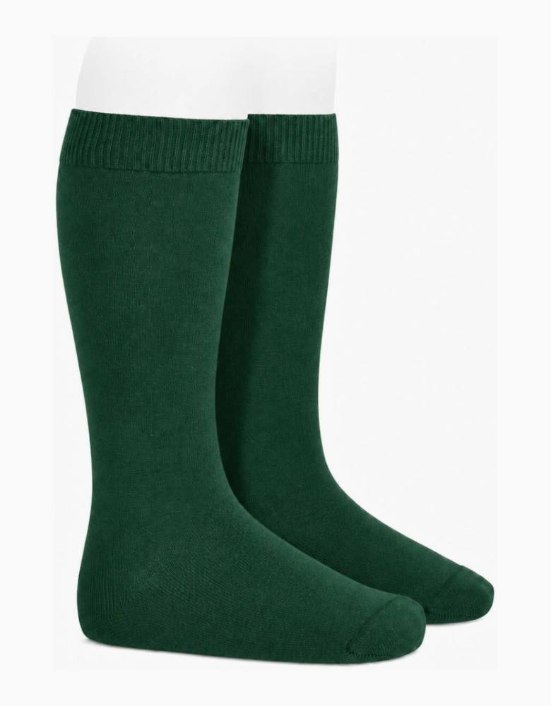 Bottle Green 780 Plain Knee Socks