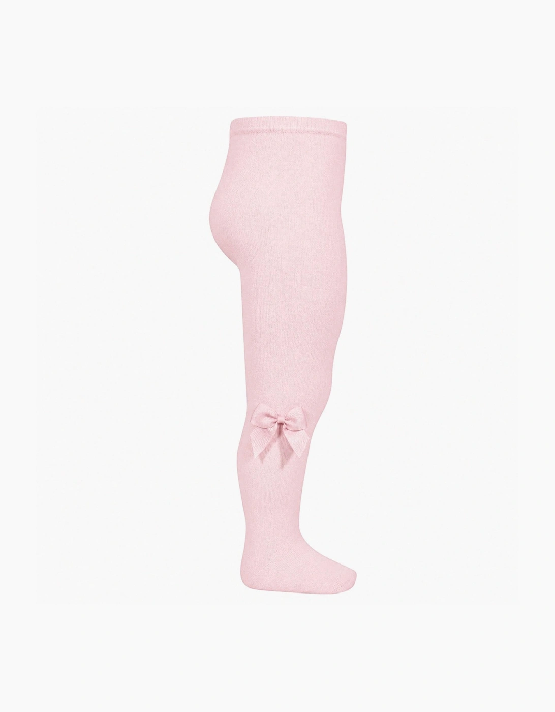 Girls Pale Pink 500 Bow Tights