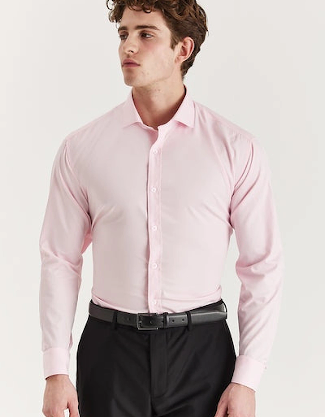 Paul Andrew Oliver Cutaway Collar Shirt - Pink