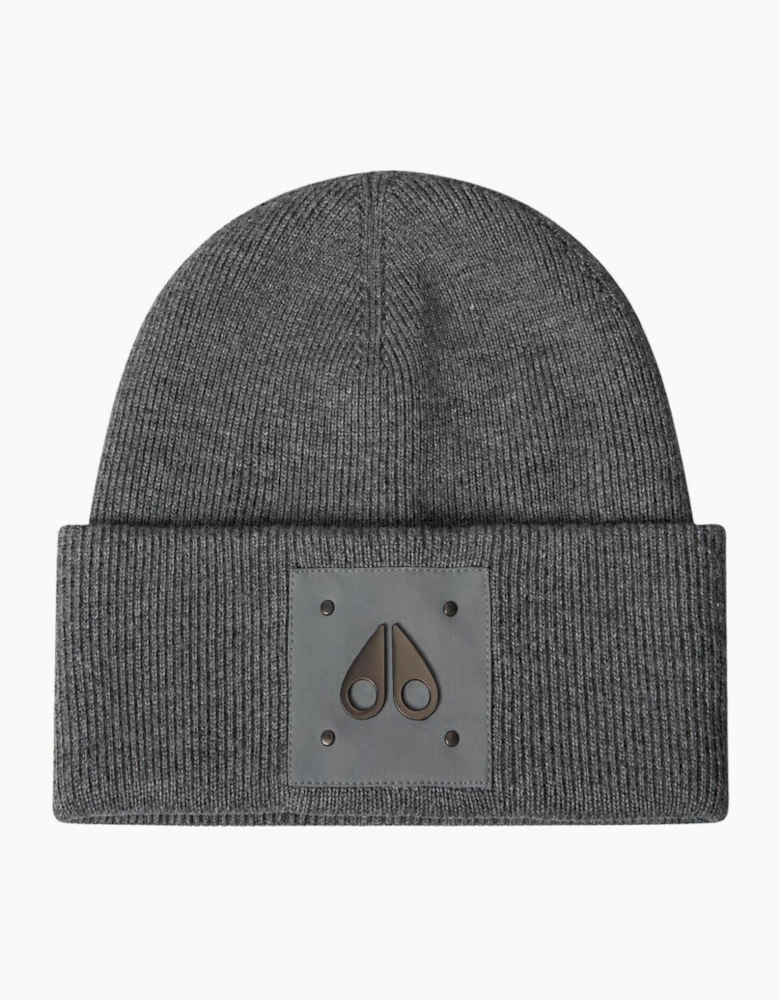 Icon Logo Wool Cement Grey Beanie