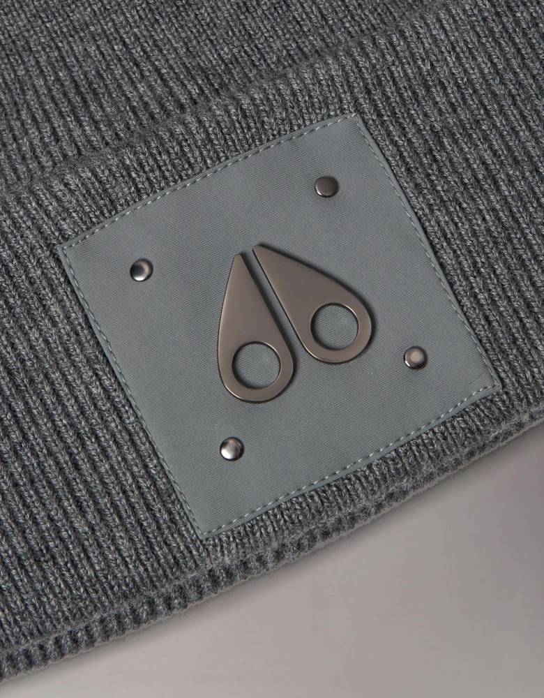 Icon Logo Wool Cement Grey Beanie