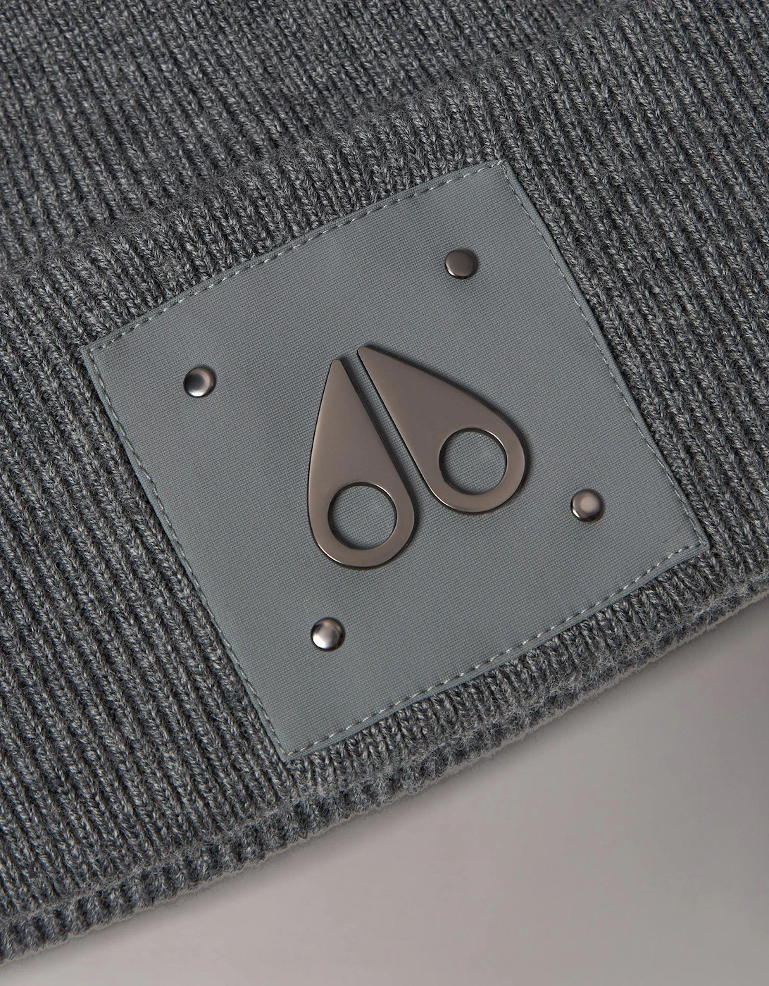 Icon Logo Wool Cement Grey Beanie