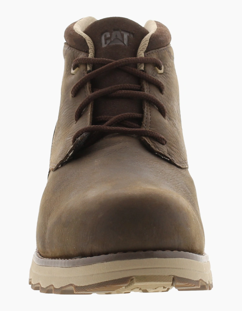 Caterpillar Mens Smart Boots Elude Waterproof Leather Lace Up dark brown UK Size