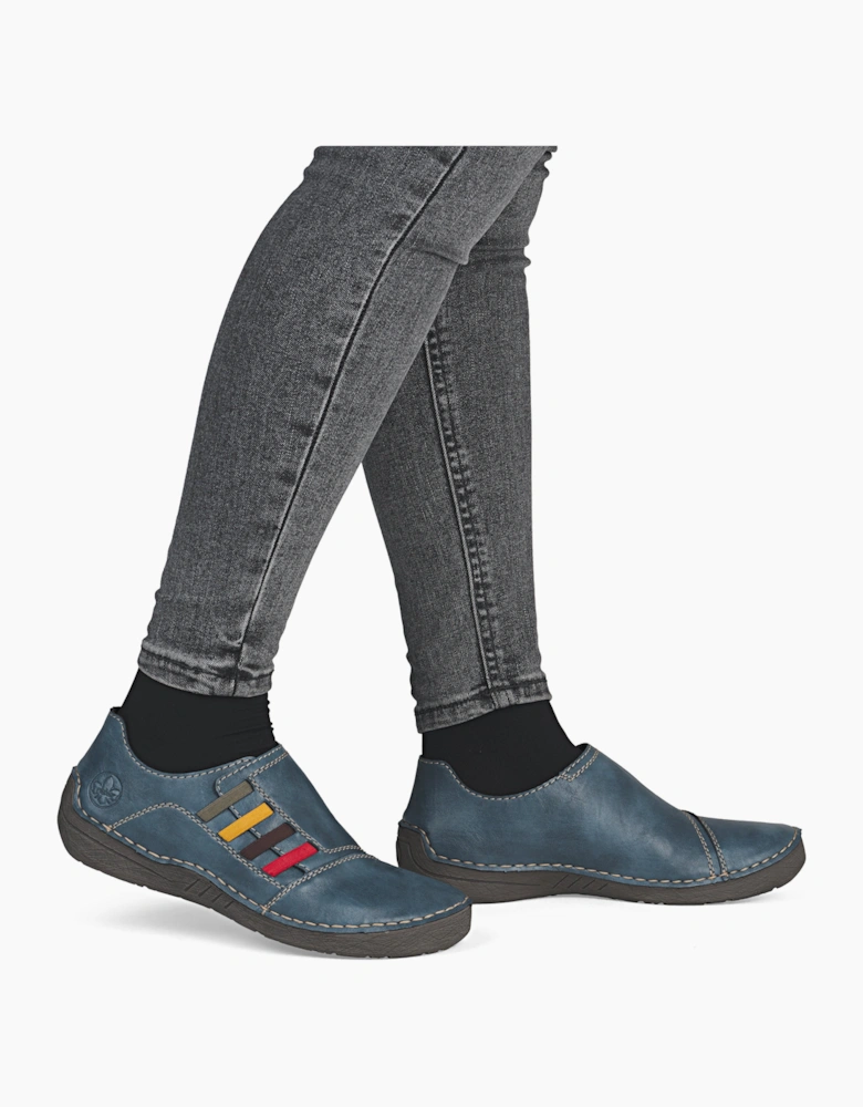 Rieker 52560 Womens Slip-On Shoes Royal