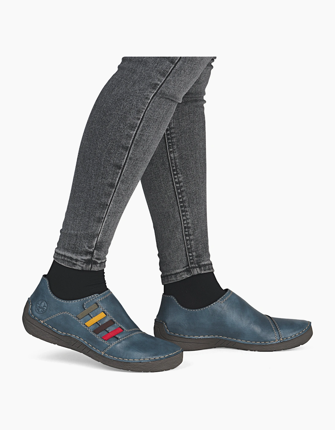 Rieker 52560 Womens Slip-On Shoes Royal