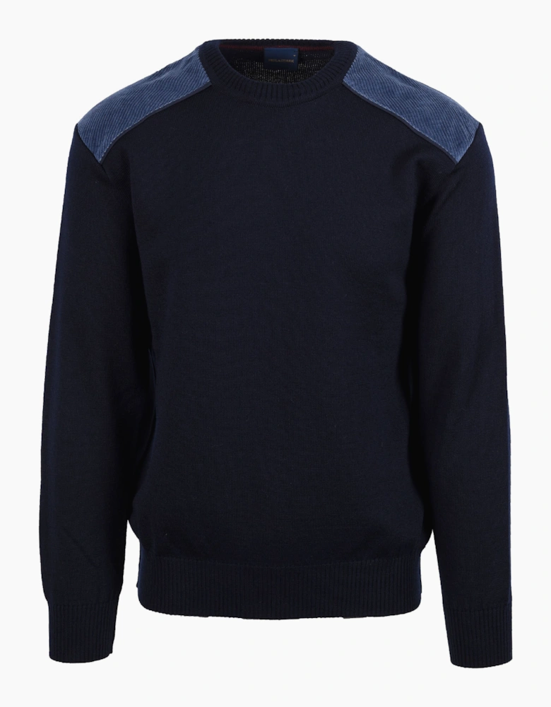 Paul & Shark CREW NECK JUMPER NAVY