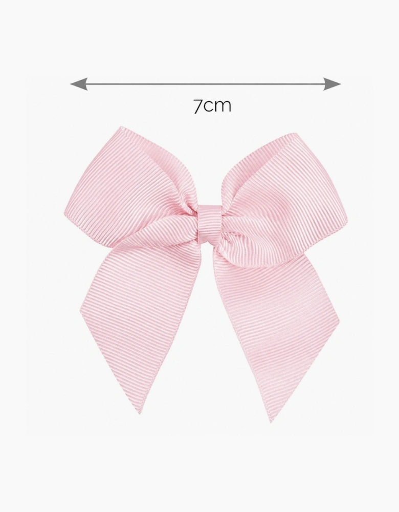 Girls Pale Pink 500 7cm Bow Hair Clip
