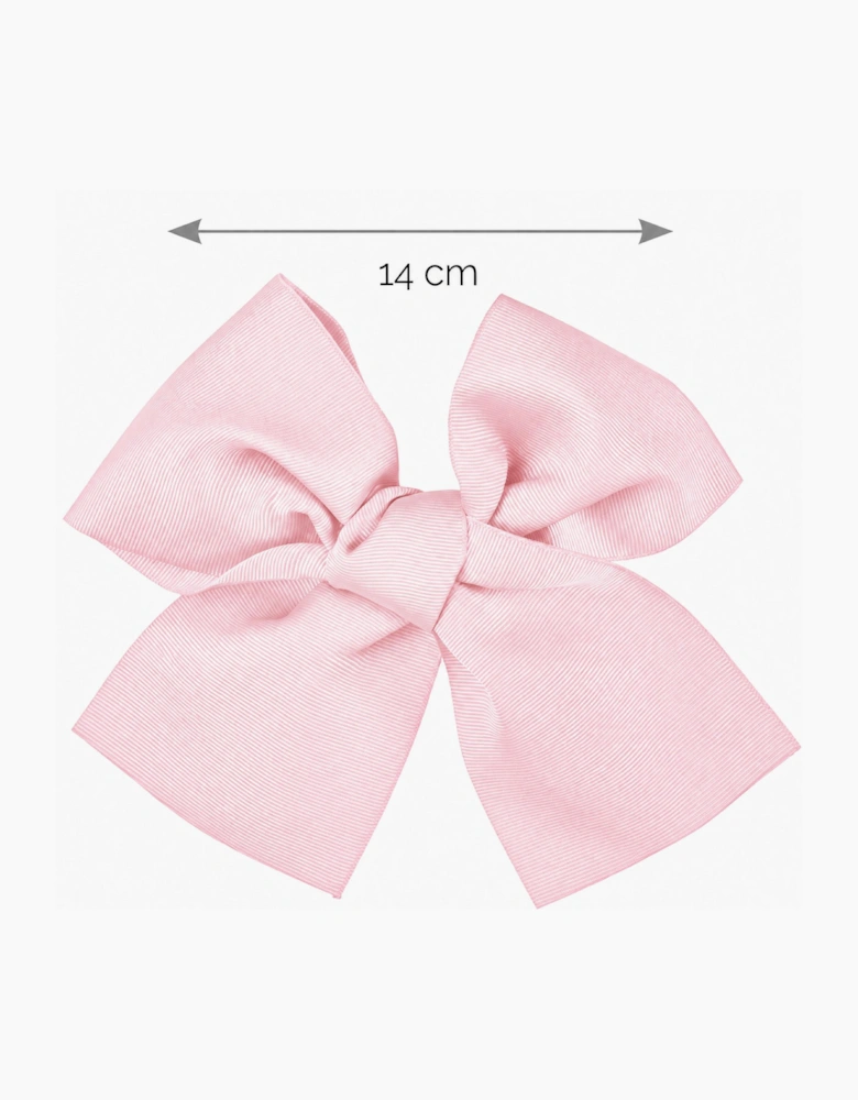 Girls Pale Pink 500 14cm Bow Hair Clip