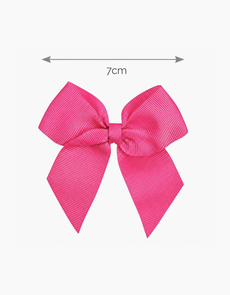 Girls Fuchsia Pink 513 7cm Bow Hair Clip