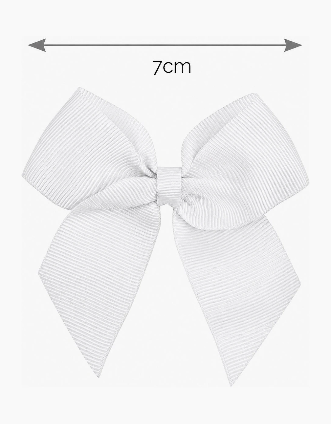 Girls White 200 7cm Bow Hair Clip