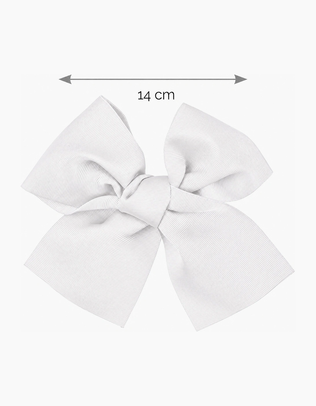 Girls White 200 14cm Bow Hair Clip