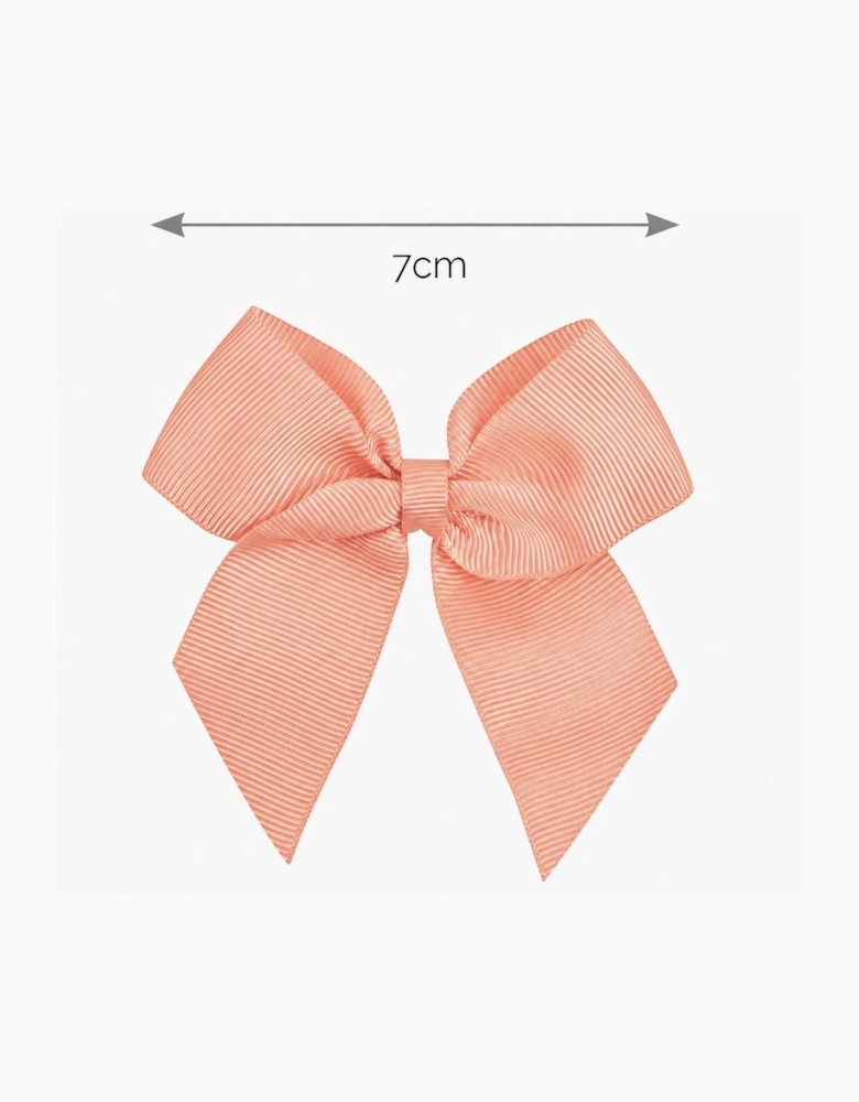 Girls Peach 638 7cm Bow Hair Clip