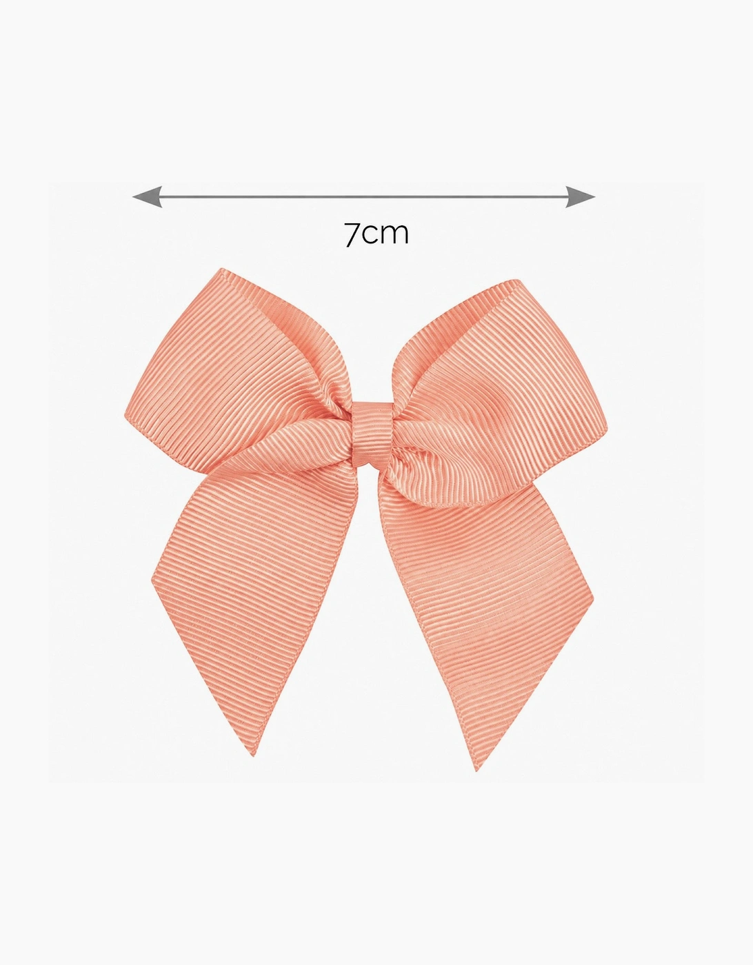 Girls Peach 638 7cm Bow Hair Clip