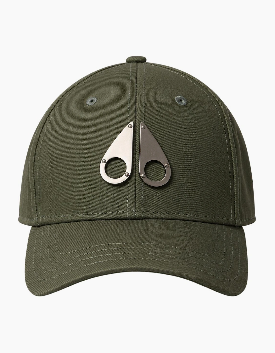 Cotton Metal Icon Logo Khaki Green Cap