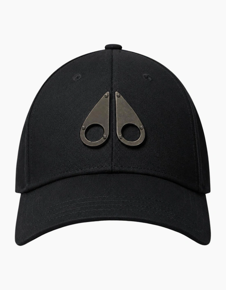 Cotton Metal Icon Logo Black Cap