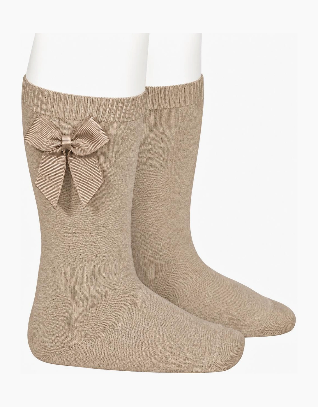 Girls Brown 316 Bow Knee Socks