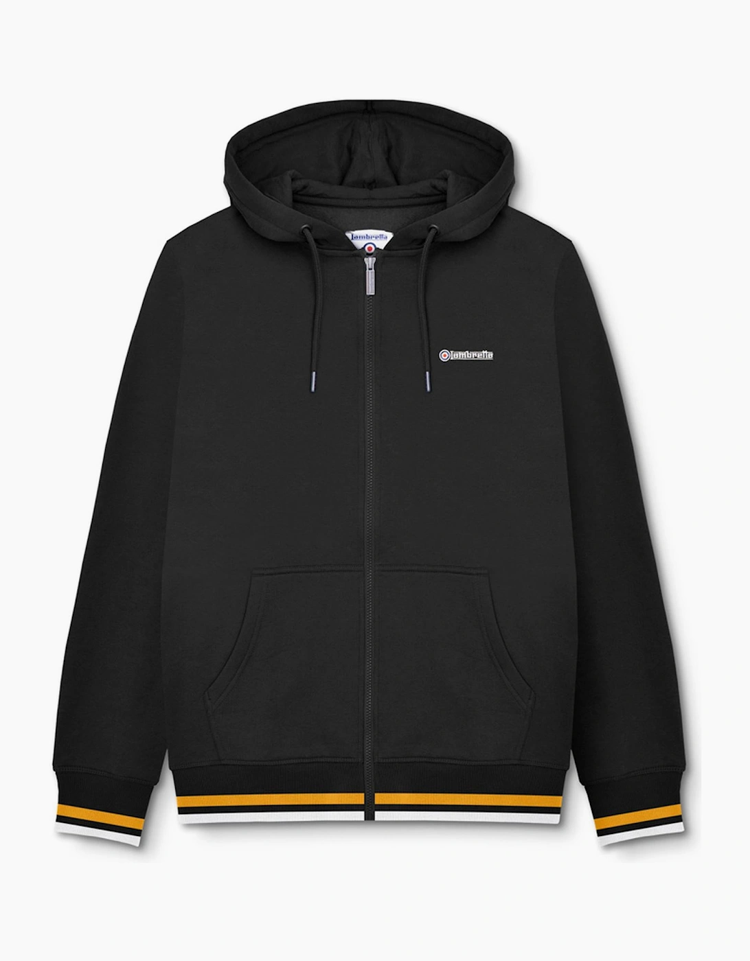 Lambretta Mens Full Zip Twin Tipped Hoodie