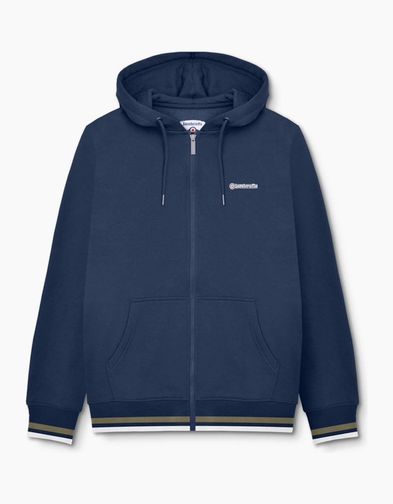 Lambretta Mens Full Zip Twin Tipped Hoodie