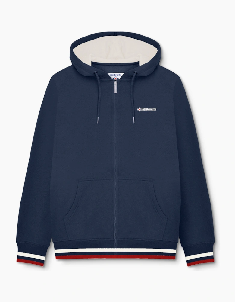 Lambretta Mens Full Zip Twin Tipped Hoodie