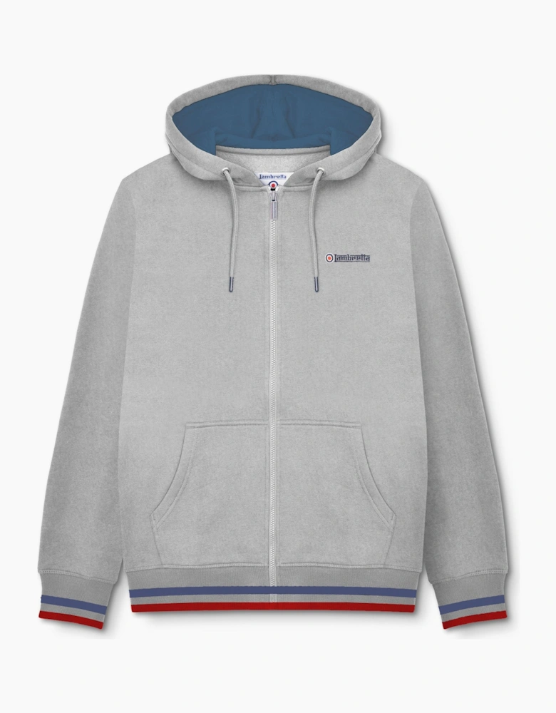 Lambretta Mens Full Zip Twin Tipped Hoodie
