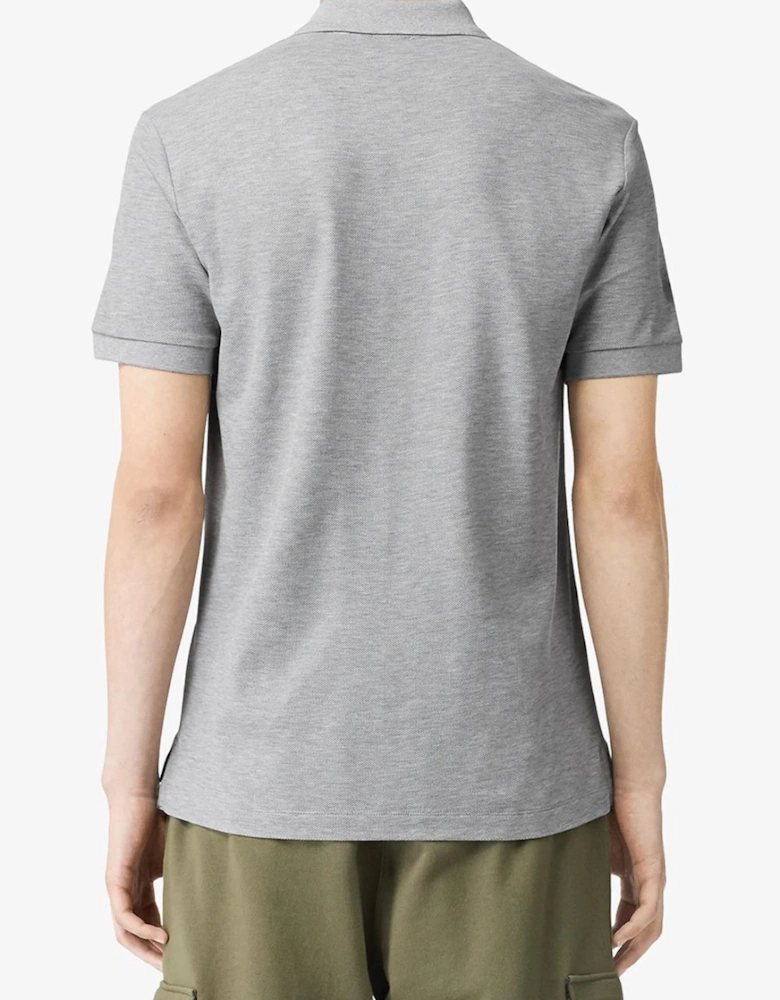 Burberry Eddie Logo Piqué Polo in Grey