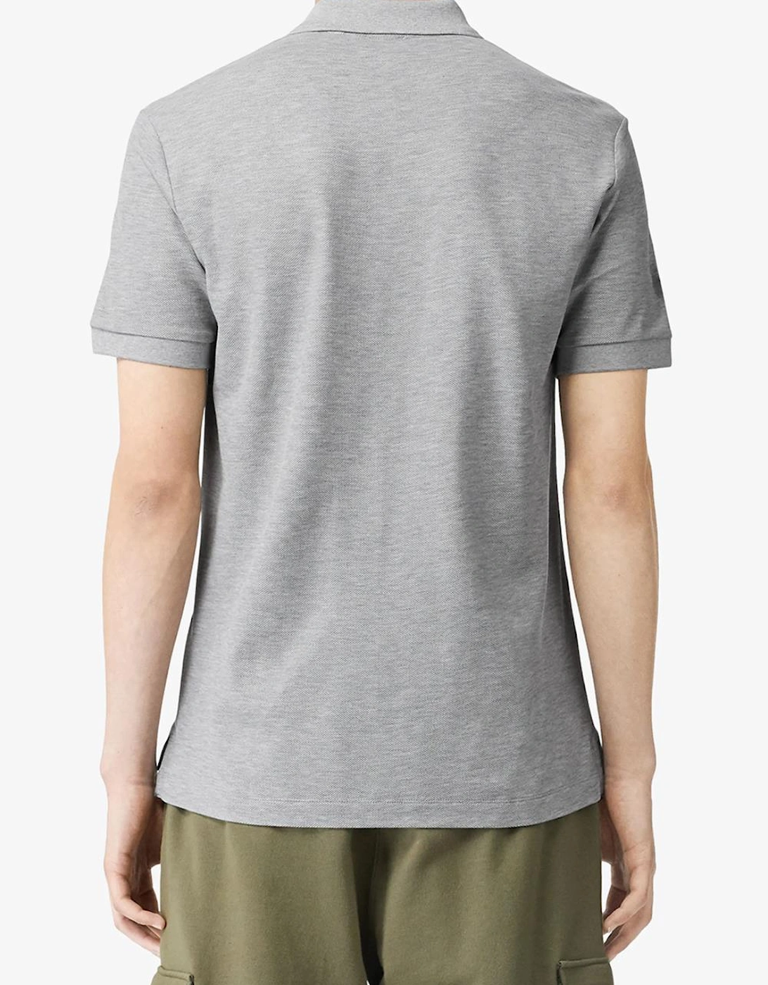 Burberry Eddie Logo Piqué Polo in Grey