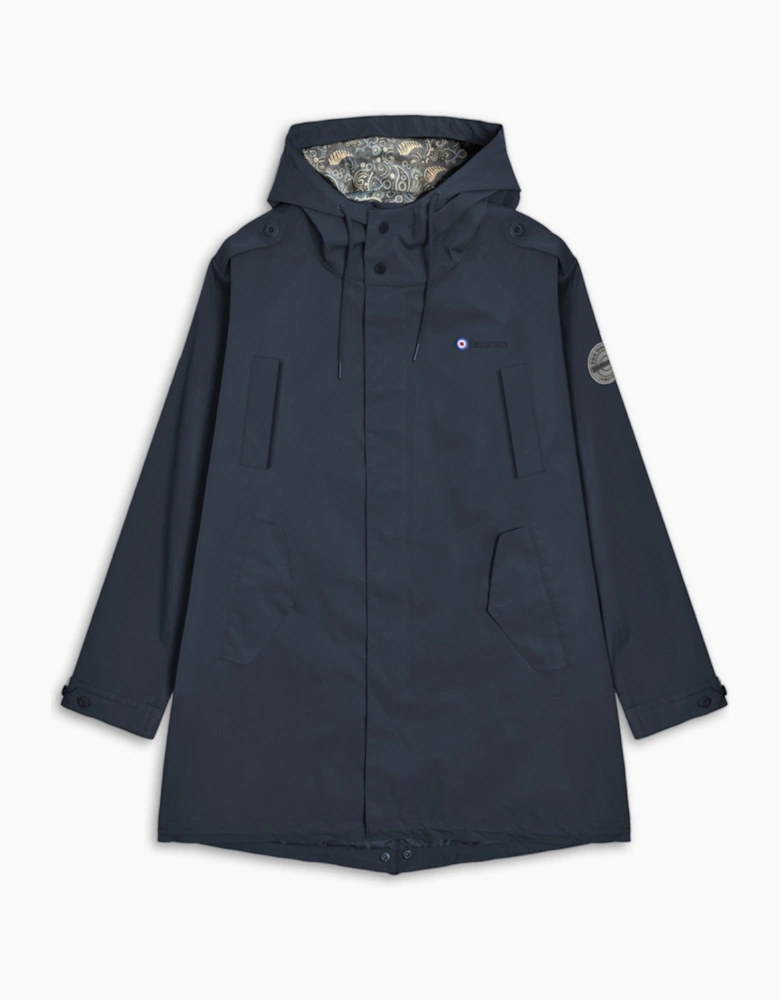 Lambretta Mens Waterproof Paisley Lined Parka - Khaki
