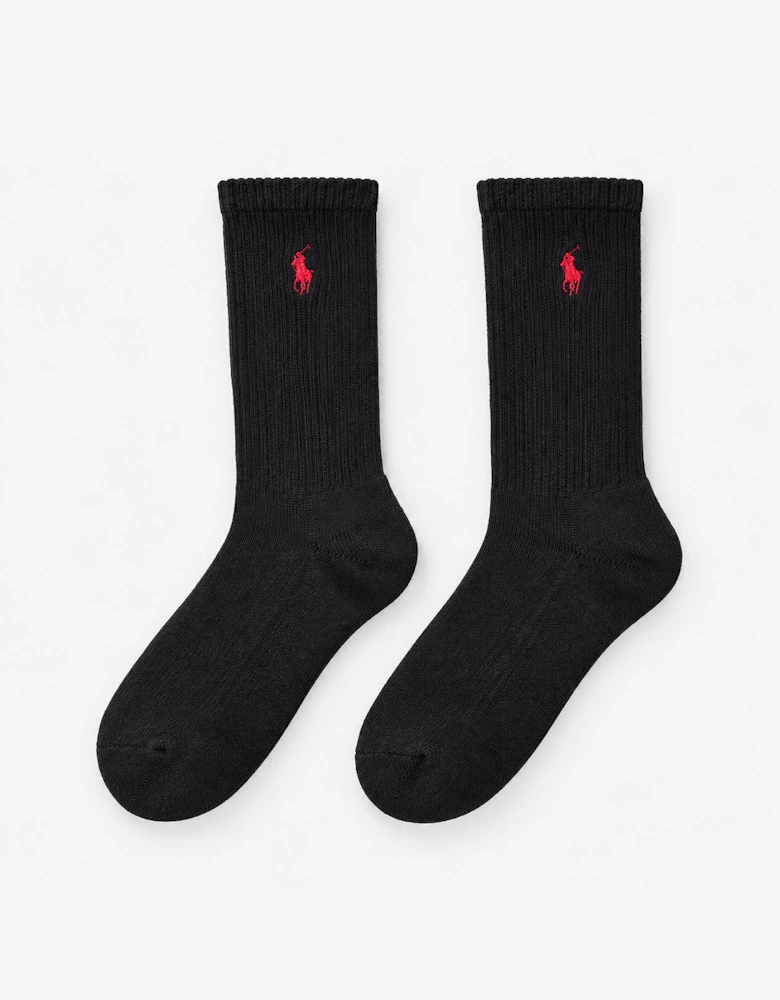 Polo Ralph Lauren PRF CTN ICN Mens Crew Socks Polo Black Multi