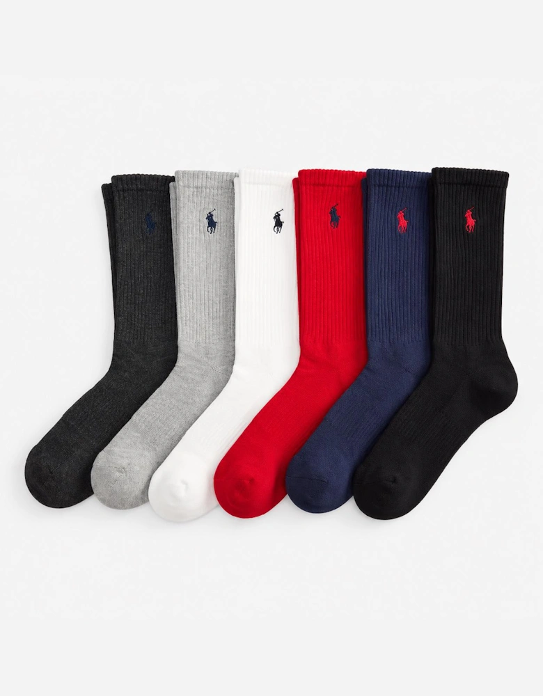 Polo Ralph Lauren PRF CTN ICN Mens Crew Socks Polo Black Multi