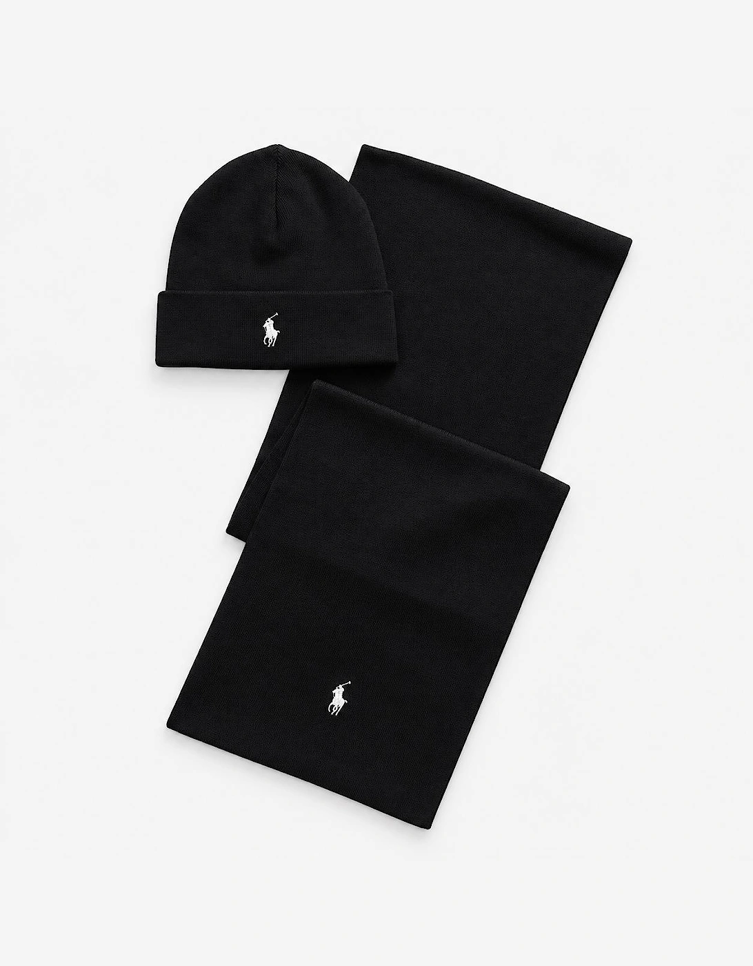 Polo Ralph Lauren SWEATER Mens Beanie & Scarf Polo Black