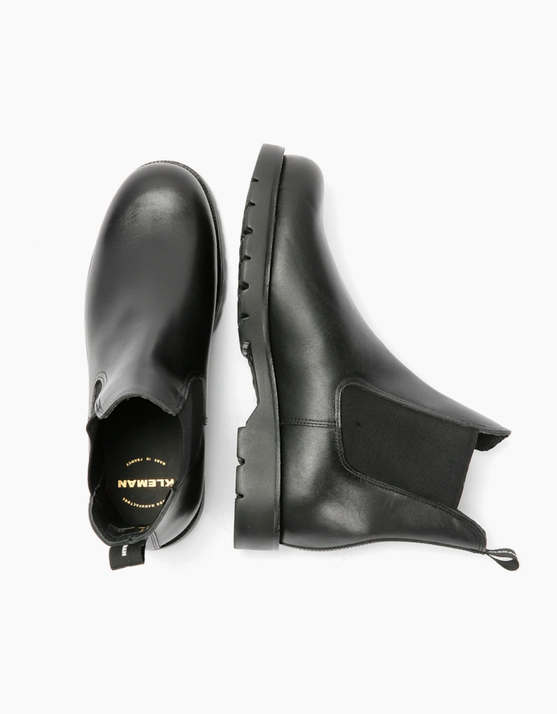 Kleman Tonnant Leather Men's Black Chelsea Boots
