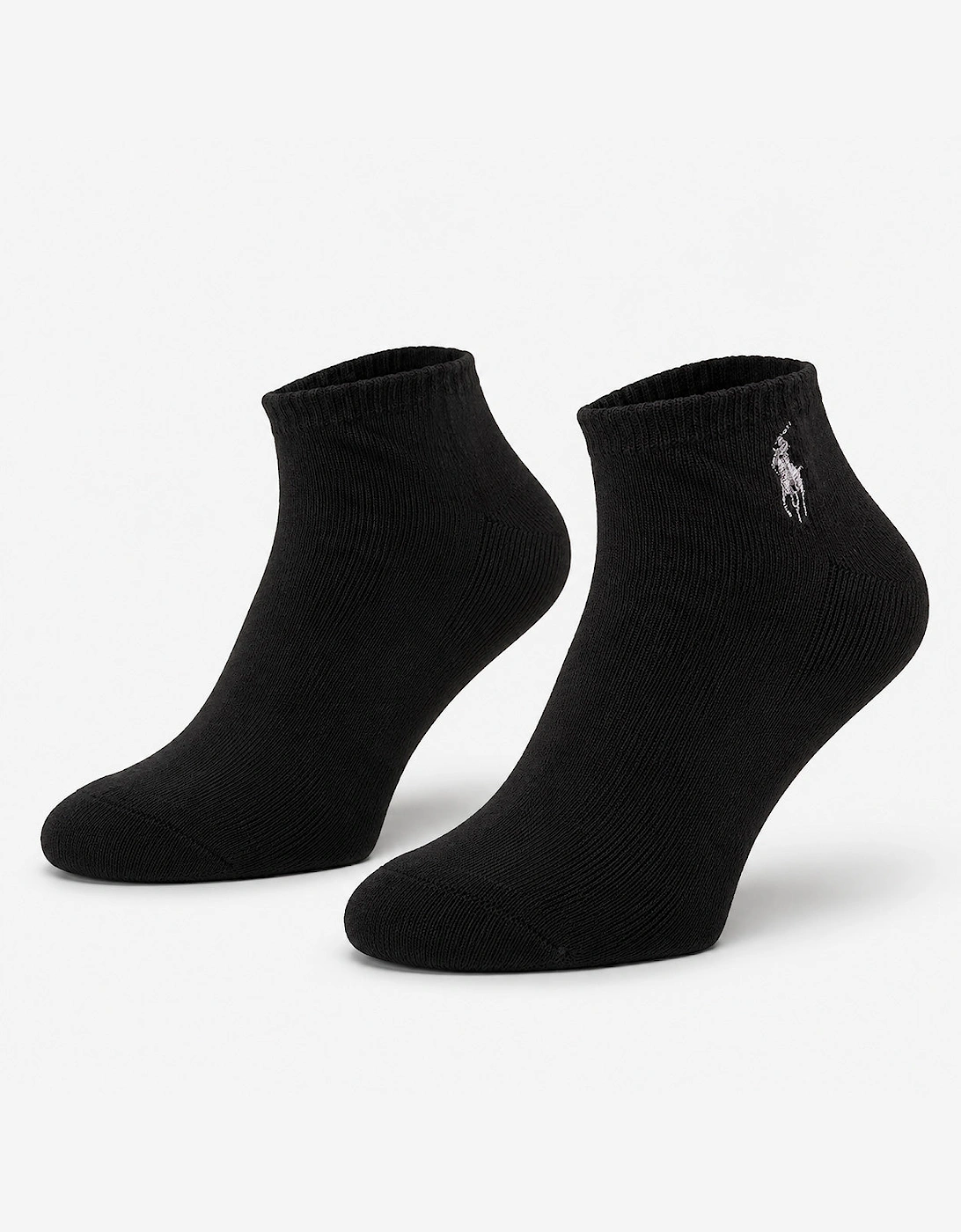 Polo Ralph Lauren Trainer Socks Mens Athletic Socks Black 6 Pack