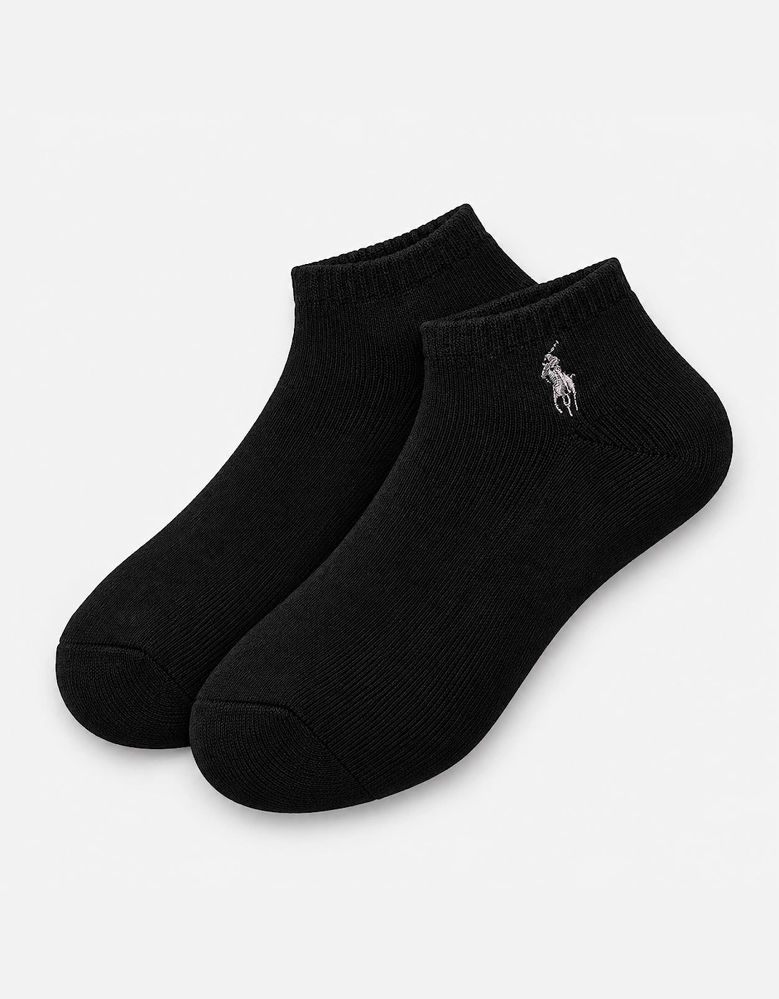 Polo Ralph Lauren Trainer Socks Mens Athletic Socks Black 6 Pack