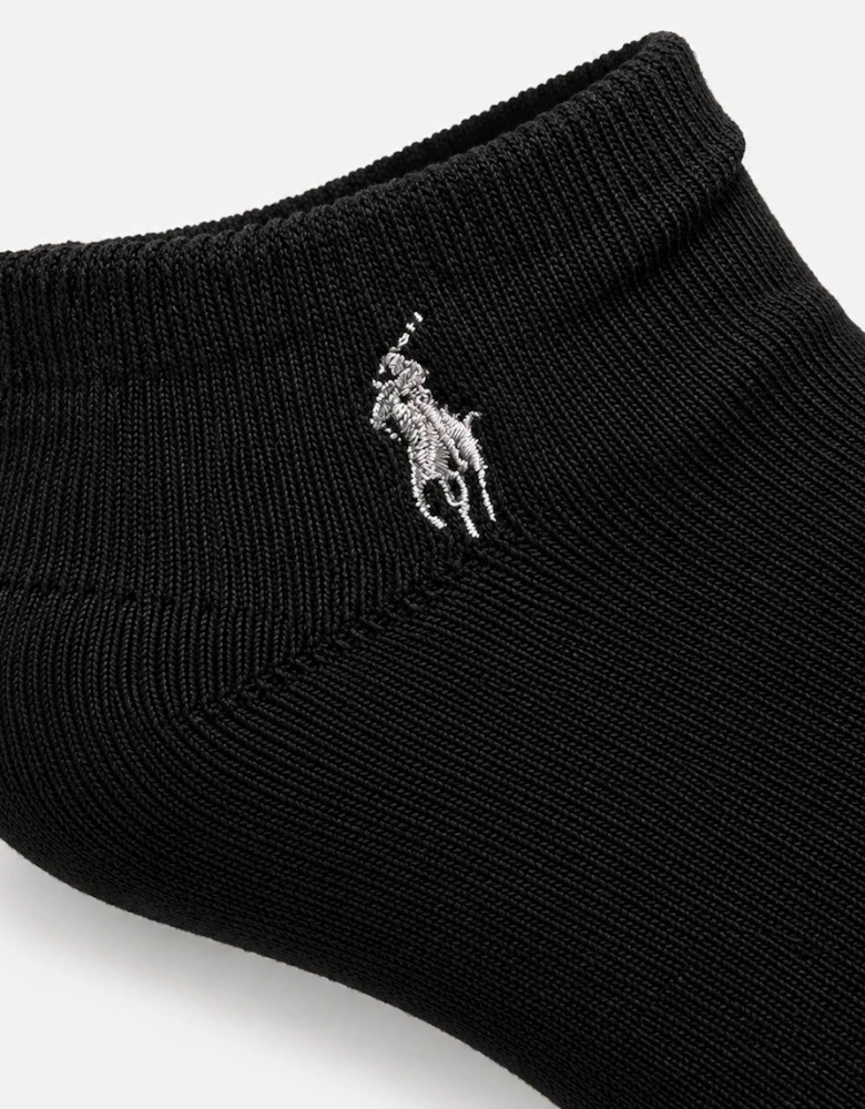 Polo Ralph Lauren Trainer Socks Mens Athletic Socks Black 6 Pack