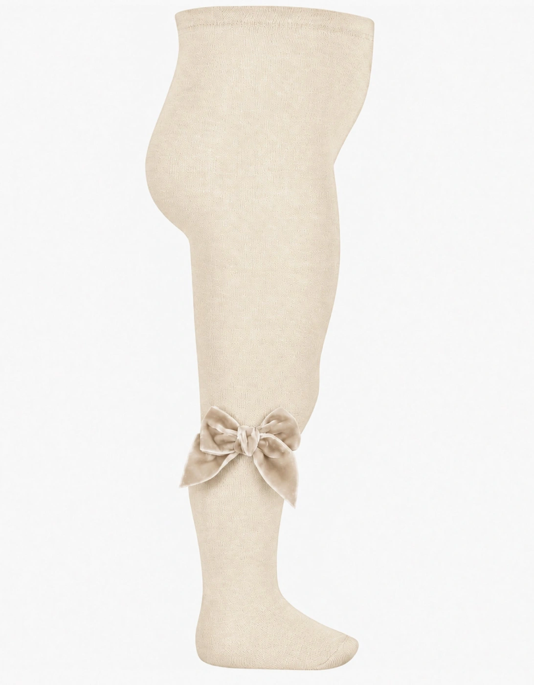 Girls Linen 304 Velvet Bow Tights
