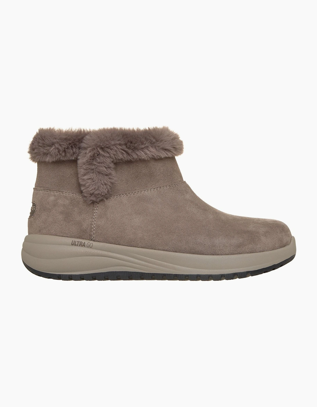 Skechers On-The-Go Stellar Cozy Step Leather Women's Taupe Winter Ankle Boots