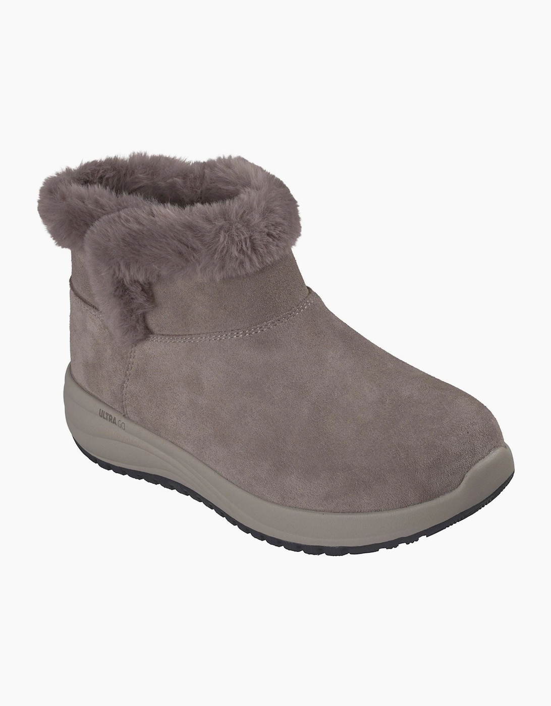 Skechers On-The-Go Stellar Cozy Step Leather Women's Taupe Winter Ankle Boots