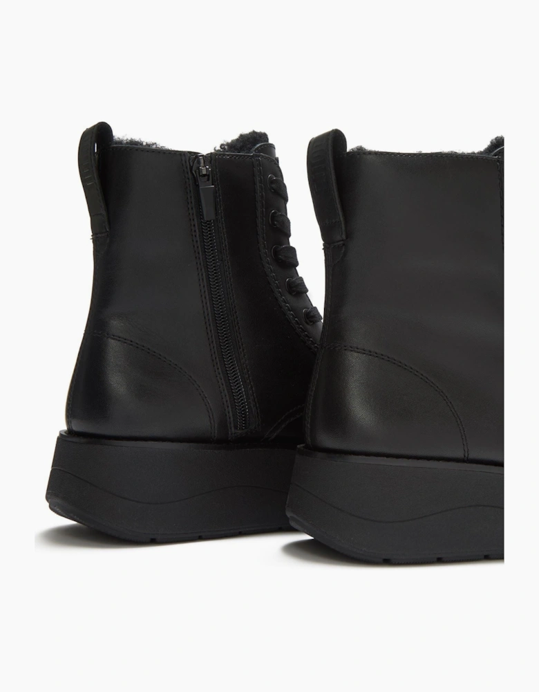 Fitflop Gen-FF Roam Shearling Leather Women's All Black Boots