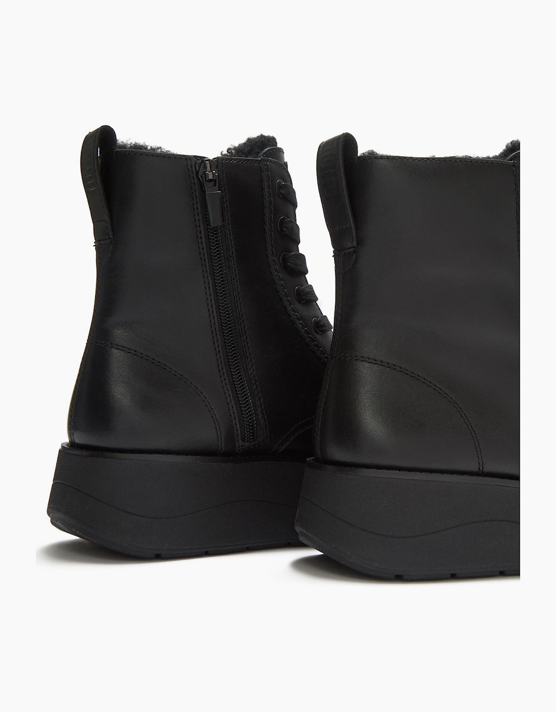 Fitflop Gen-FF Roam Shearling Leather Women's All Black Boots