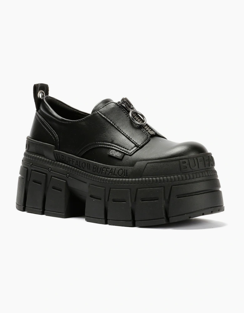 Buffalo Gospher Front Zip Lo Vegan Women's Black Shoes