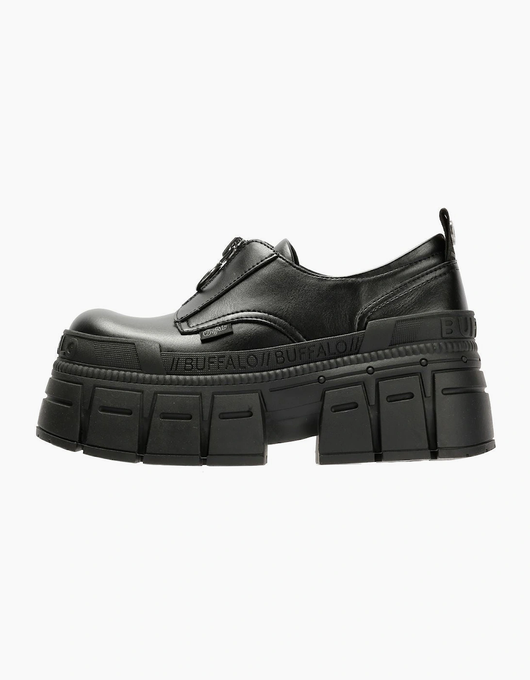 Buffalo Gospher Front Zip Lo Vegan Women's Black Shoes