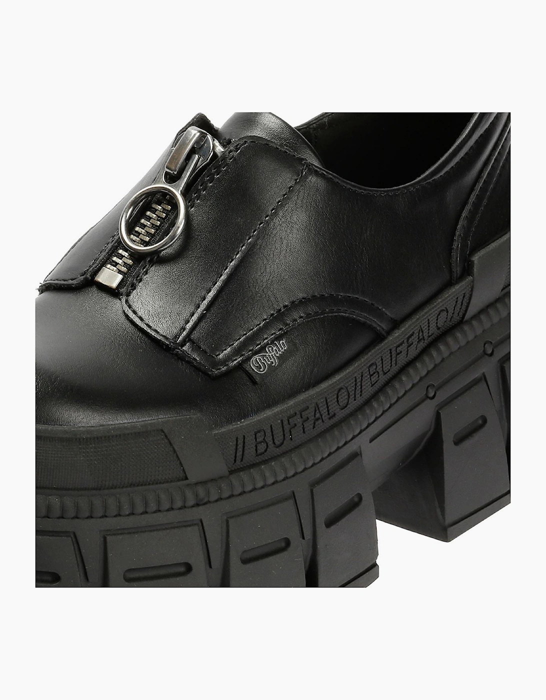 Buffalo Gospher Front Zip Lo Vegan Women's Black Shoes