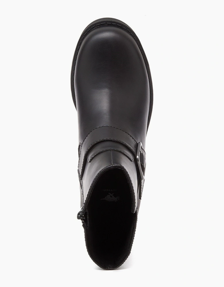 Rocket Dog Freddie Titan Polyurethane Women's Black Heeled Ankle Boots