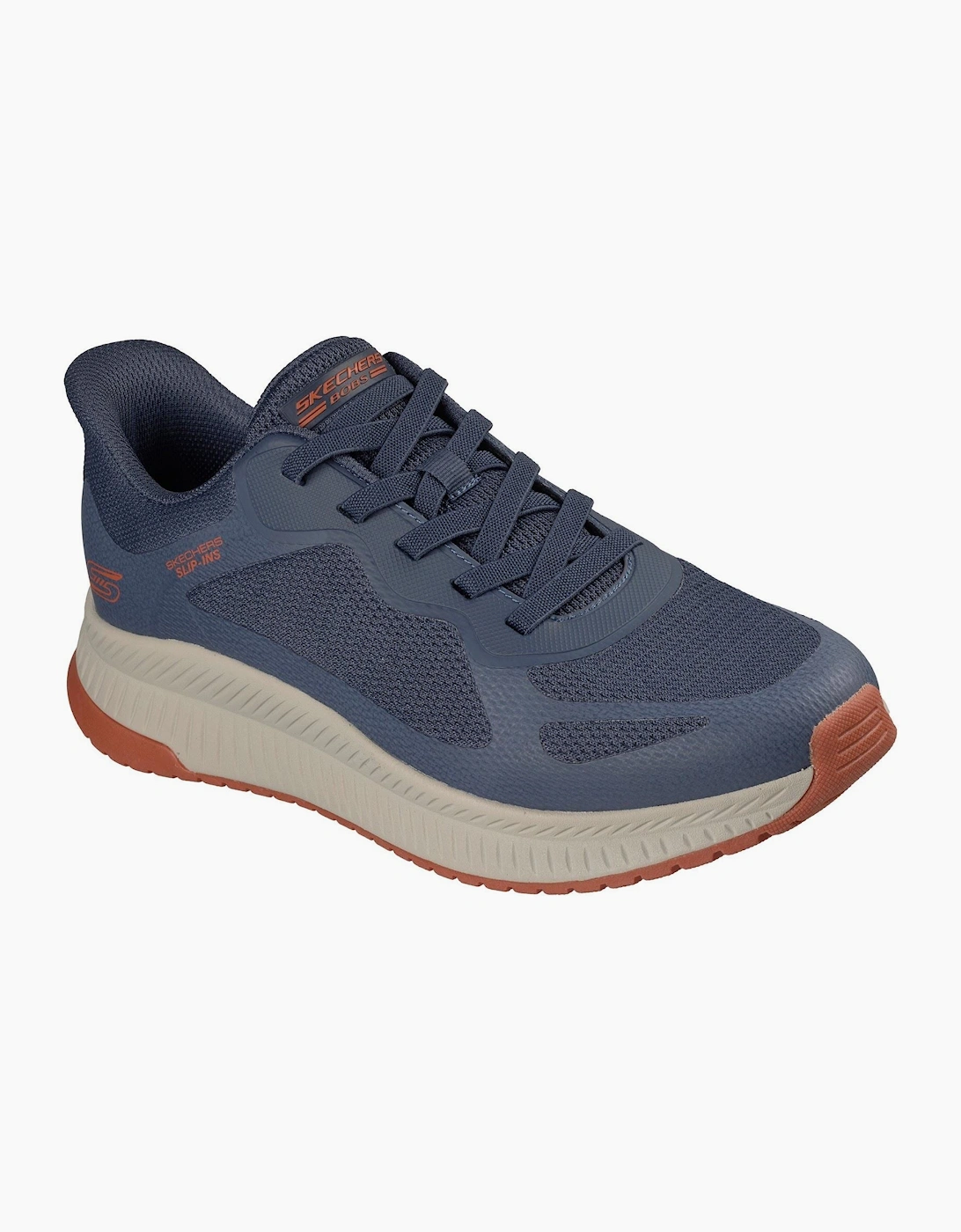 Skechers BOBS Sport Squad Chaos 4 Men's Navy/Orange Trainers