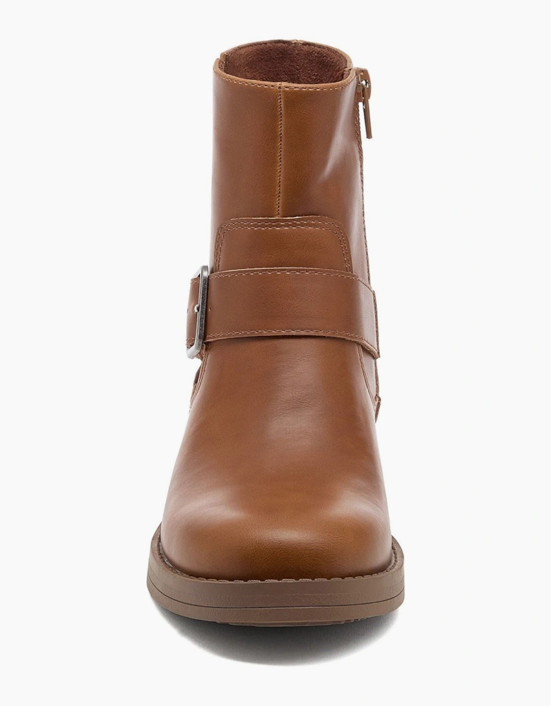 Rocket Dog Freddie Titan Polyurethane Women's Cognac Heeled Ankle Boots