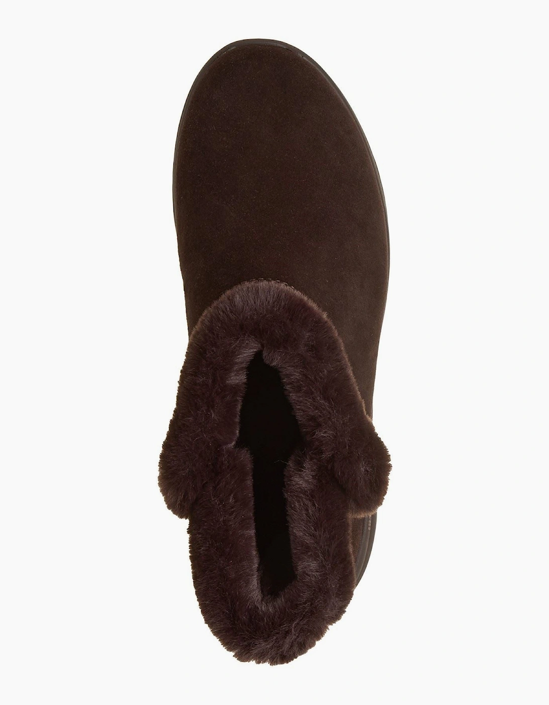 Skechers On-The-Go Stellar Cozy Step Leather Women's Brown Winter Ankle Boots